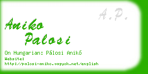 aniko palosi business card