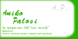 aniko palosi business card